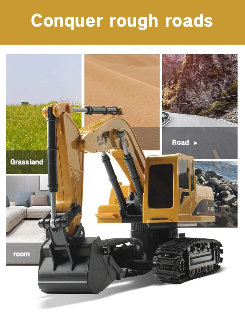 1:24 6CH \ Радиоуправляемый экскаватор игрушка инженерный транспорт Caterpillar