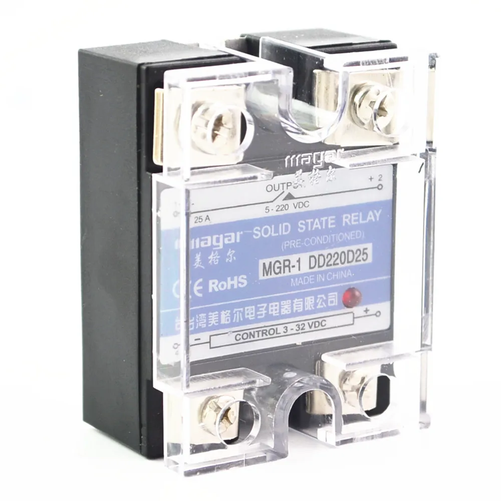 SSR-25A DD DC-DC твердотельное реле Входное 3-32VDC выходное 5 ~ 220VDC управление - купить по