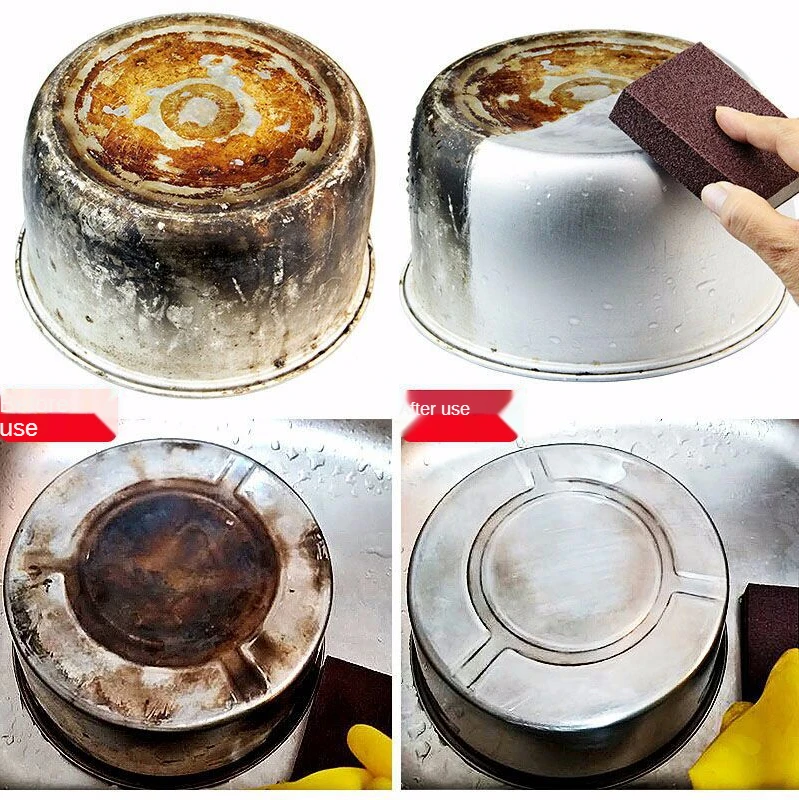

Magic Sponge Kitchen Goods Scrubbing And Brushing The Pot To Remove Stubborn Dirt Kitchen Cleaning Wipe Household Cleaning Tools