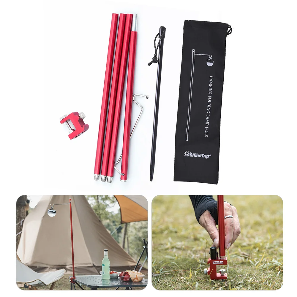 

1 set Multifunctional Folding Lamp Post Pole Kit Portable Fishing Hanging Light Fixing Stand Holder for Camping Hunting Hiking