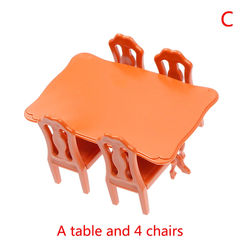 

Miniature Furniture Model Of Mini Dining Table And Chair For Mini Doll House Miniatures Furniture Toys Gifts For Children