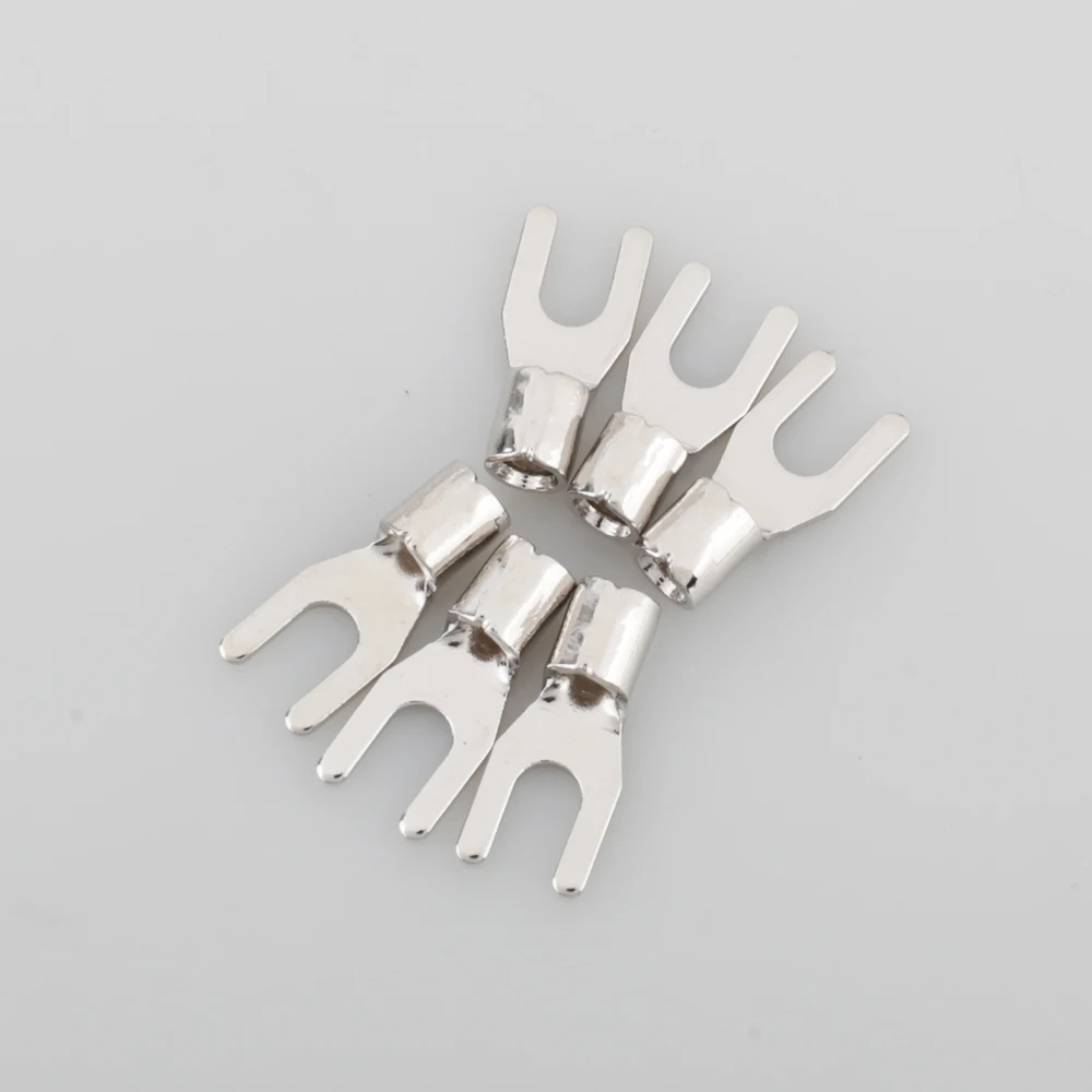 VIBORG VP201 Pure Copper Rhodium plated High-end Power Connector for Y Lug terminal 6pcs/set