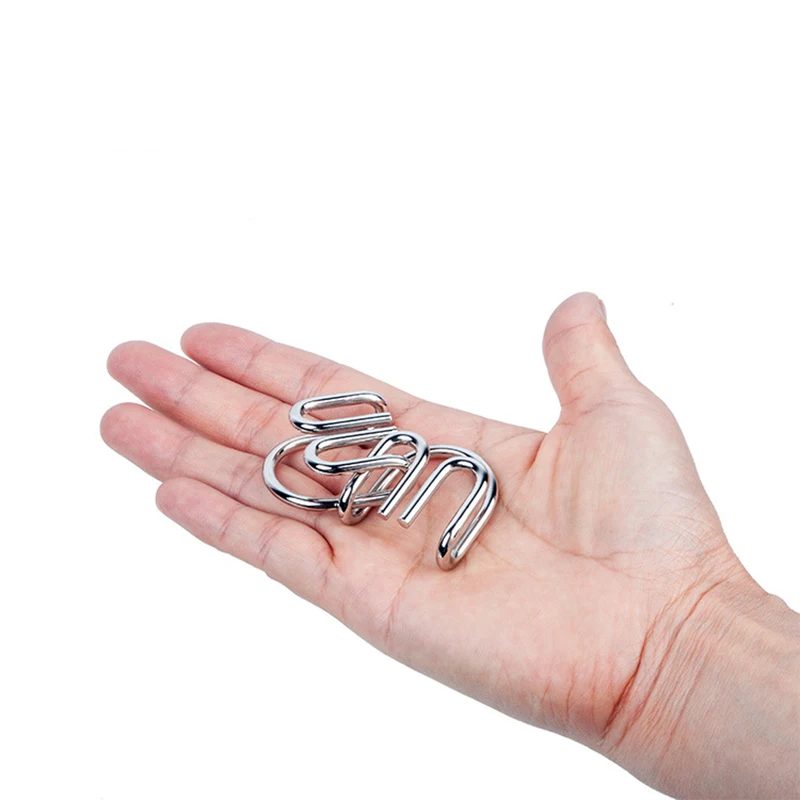 

8Pcs/Set Materials Metal Montessori Puzzle Wire IQ Mind Brain Teaser Puzzles for Children Adults Anti-Stress Reliever Toys