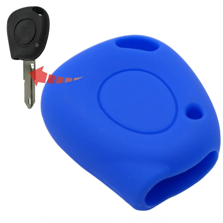 Моющийся силиконовый чехол для автомобильного ключа с 1 кнопкой накладка Renault Megane