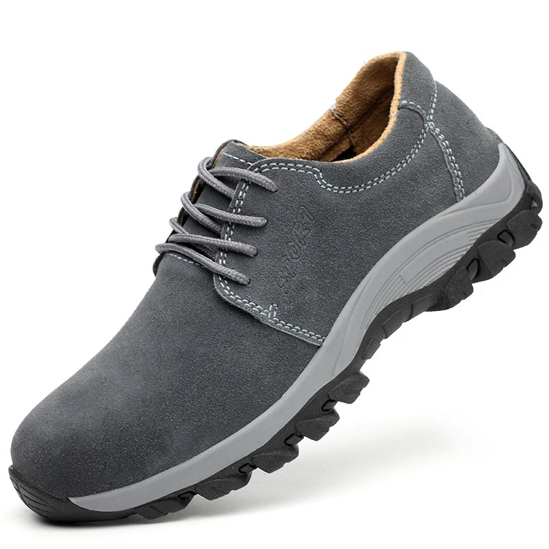 Неметаллическая защитная обувь Мужские кожаные ботинки Устойчивые к проколу