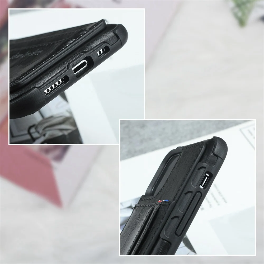 Кожаный чехол KISSCASE для Samsung Note 10 Plus 9 8 S10 S9 S8 с карманом карт + |