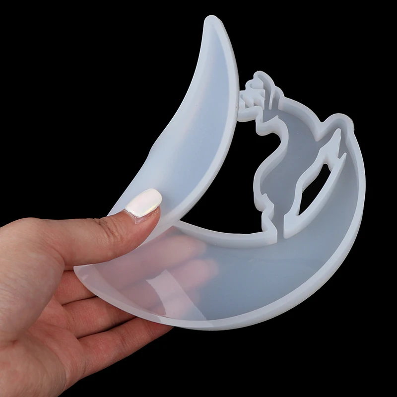 

DIY Moon Resin Mold Mirror Moon Fawn Cat Epoxy Mold Angel Moon Silicone Mold Fashion Jewelry Making Tools Accessories