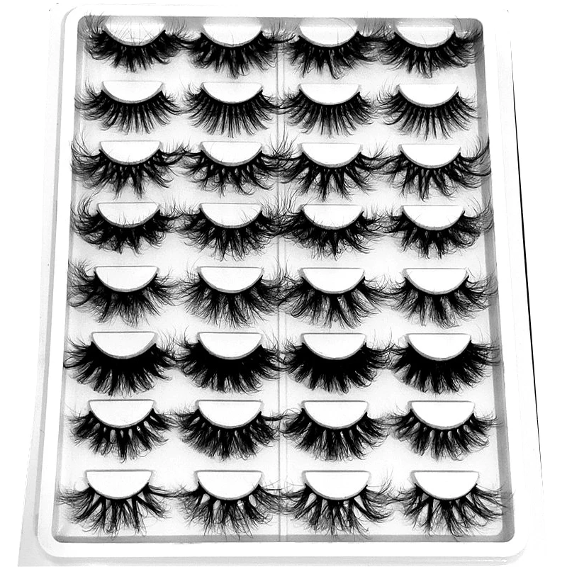 

Mixed Dramatic Natrual False Mink Eyelashes Extension,3D Mink Lashes Pack Messy Fluffy Long Thick Faux Cils Packaging in Bulk