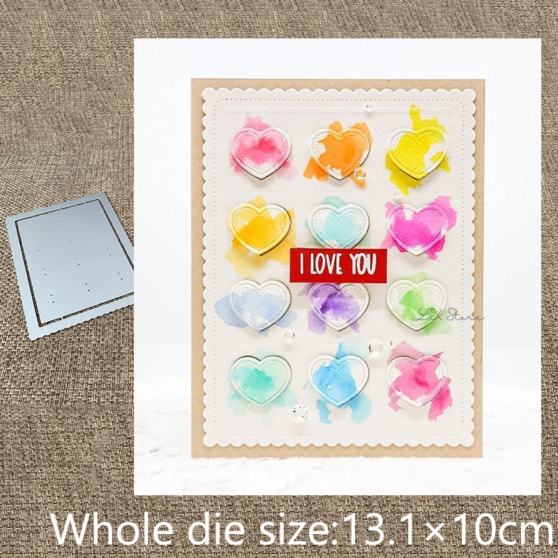 

New Design Craft Metal stencil mold Cutting Die heart cross frame decoration scrapbook die cuts Album Paper Card Craft Embossing