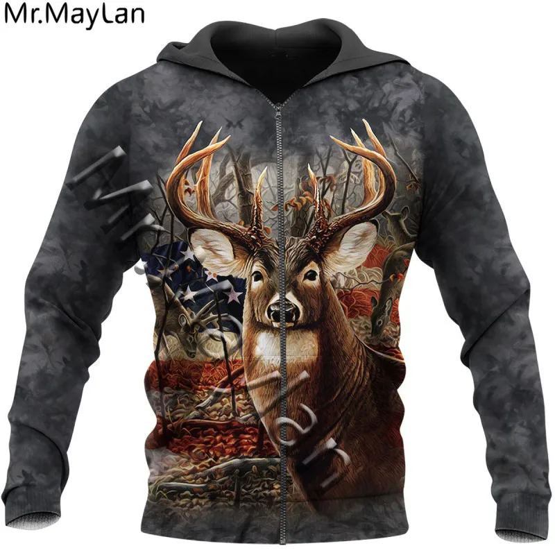 

Deer Hunting 3D Print Hoodies men/women Harajuku Fashion Hooded Sweatshirt Autumn Hoody Casual streetwear hoodie Drop ship A2113