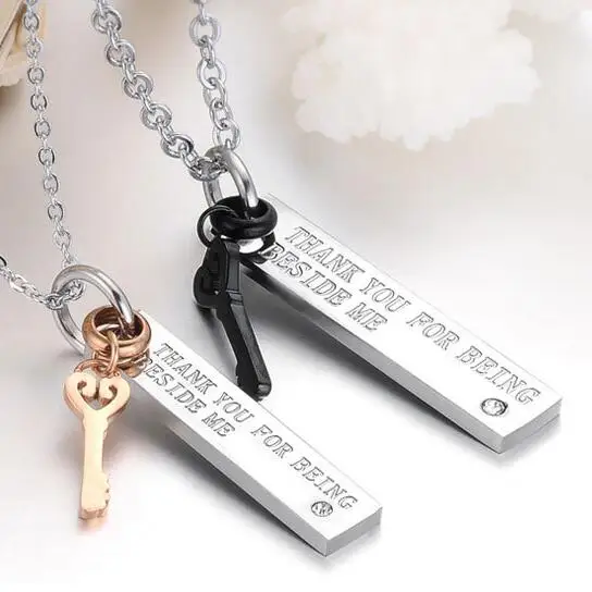 Мода 2020 &quotСпасибо за то что рядом со мной&quot Влюбленные подвески в форме сердца