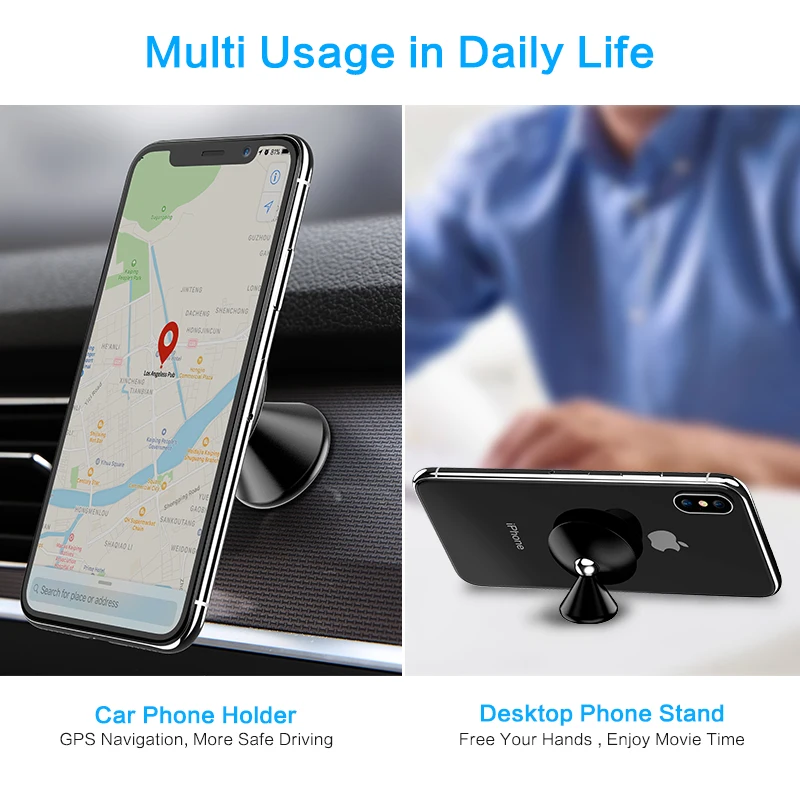 Магнитный автомобильный держатель для телефона FLOVEME iPhone Xiaomi Air Mount 360 градусов