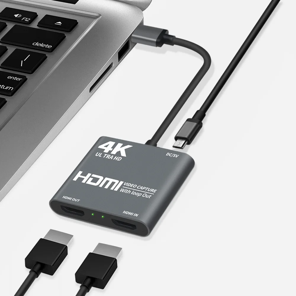 

4K USB3.0 к HDMI HD видеозахват 1080p Live OBS Game Box Ring Out