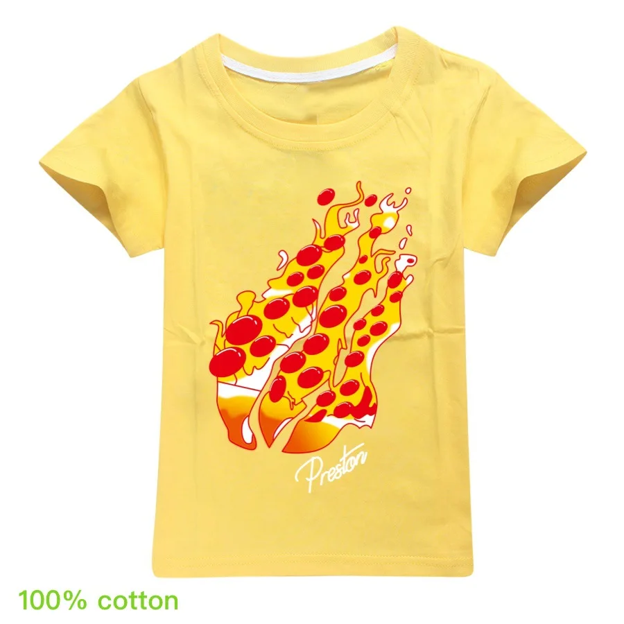 Детская летняя хлопковая футболка с коротким рукавом в стиле Preston Play для