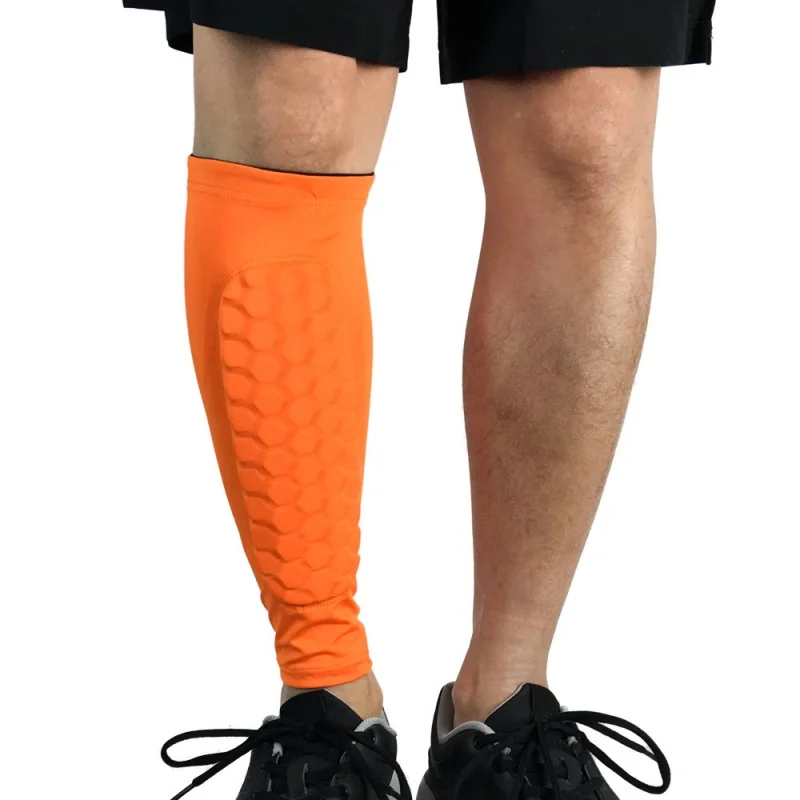 

1Pcs Gym Sport Guard Protector Soccer Honeycomb Anti-crash Leg Calf Sleeve Compression Cycling Leg Warmers