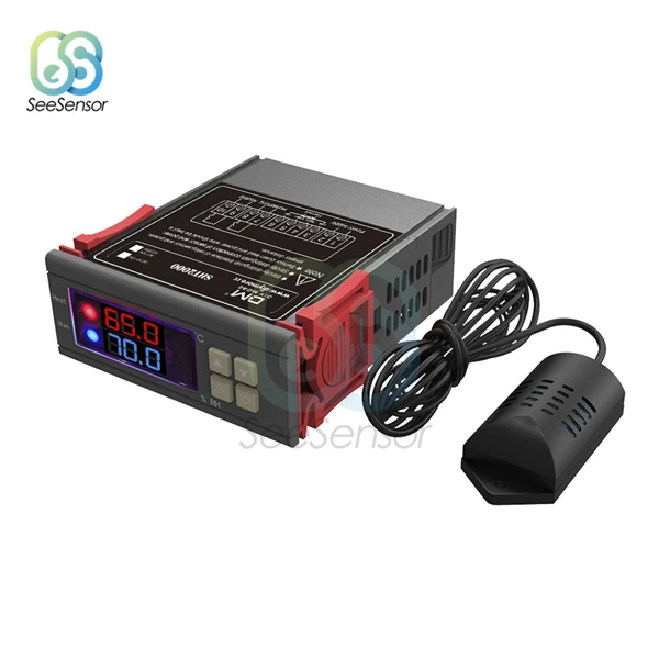 SHT2000 AC 110V-220V SHT2000 AC 110 220 V DC 12 V-72 V Цифровой регулятор температуры и влажности Домашний холодильник-термостат Гигростат Термометр Гигрометр регулятор влажности контроллер температуры - Цвет: SHT2000 AC 110V-220V