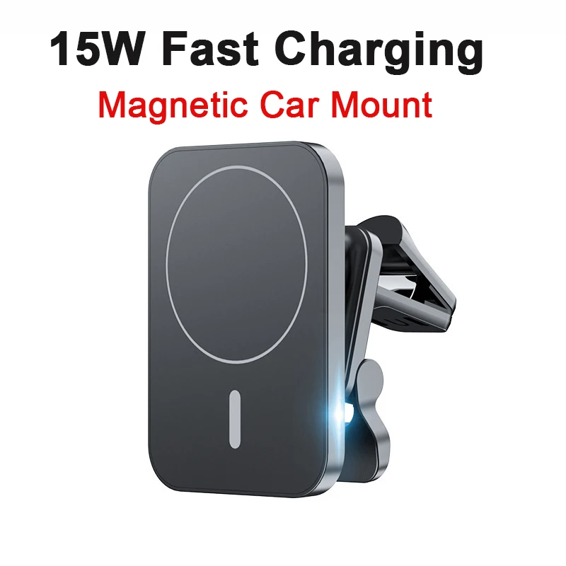 

The Car Households Are Two -port USB2.4A Travel Ca 15W Magnetic Wireless Car Charger For iPhone 13 12 Pro Max Mini adsorption