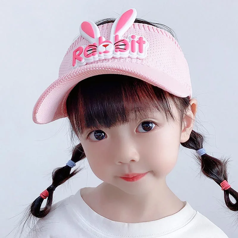 

Boy Girl Peaked Cap Baby Summer Sunhat Cartoons Rabbit Ears Sun Protection Travel Baseball Kid's Hat Empty Top Hats