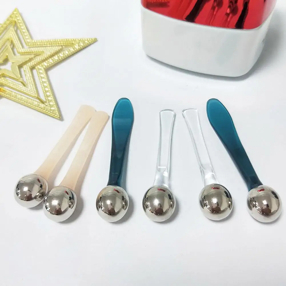 

1PC Alloy Cosmetic Spatulas Mask Spoon Eye Cream Mixing Massage Wrinkle Sticks Tools Makeup Anti Spatula Scoop O3T2
