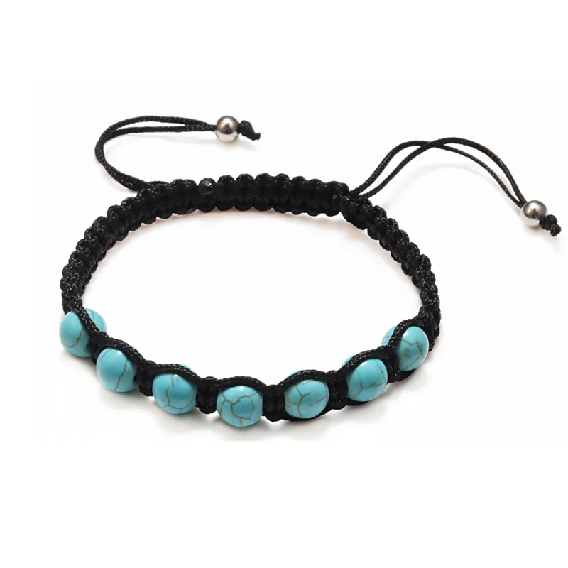 Рукоделие ткачество натуральный камень браслет Beads ISES бусы Boho веревка для мужчин Молящиеся Йога ювелирные изделия ручной работы подарок blessding любовь женский браслет