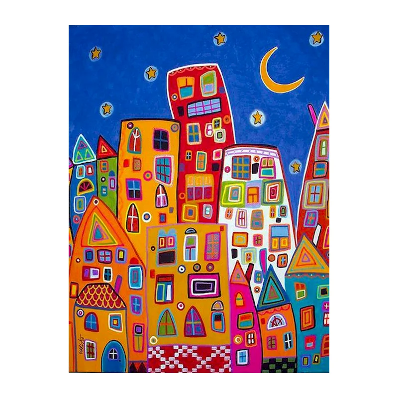 

GATYZTORY Frame Oil Painting Abstract Paint By Number House Pictures Drawing On Canvas Handpainted Kits Art Gift Room Decoration