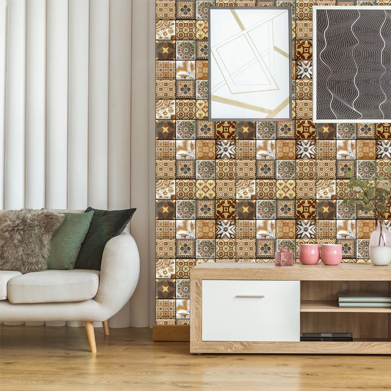 

Retro 3D three-dimensional sticker self-adhesive wallpaper creative background renovation waterproof