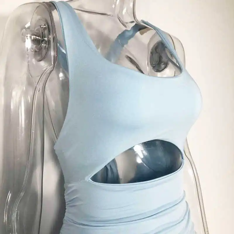 

2 Layers Summer Sexy Dress Women Backless Cut Out Bodycon Dress Mini White Cross Tie Bow Ruched Party Dress White Robe