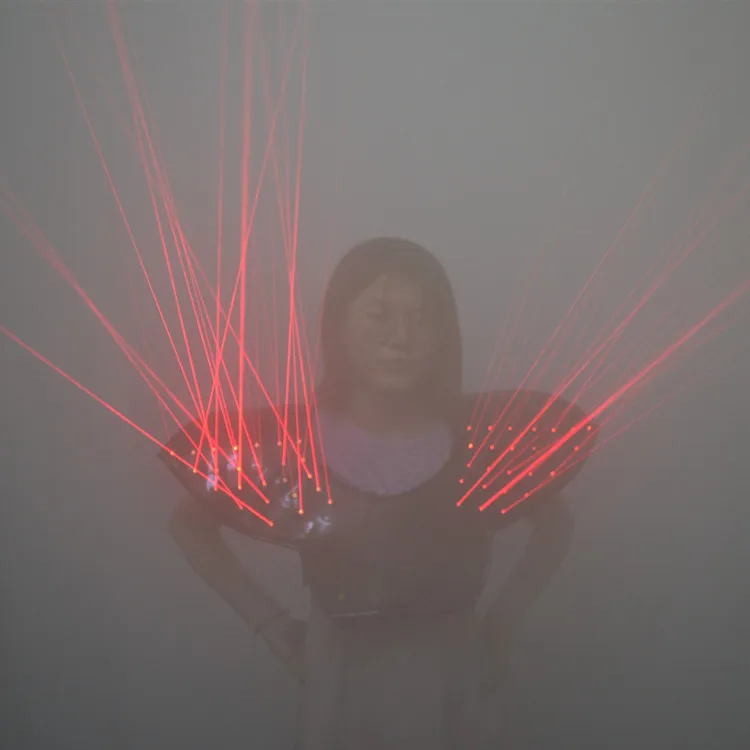 Лазерные плечи перезаряжаемые красные лазерные головки наряды доспехи вечерние