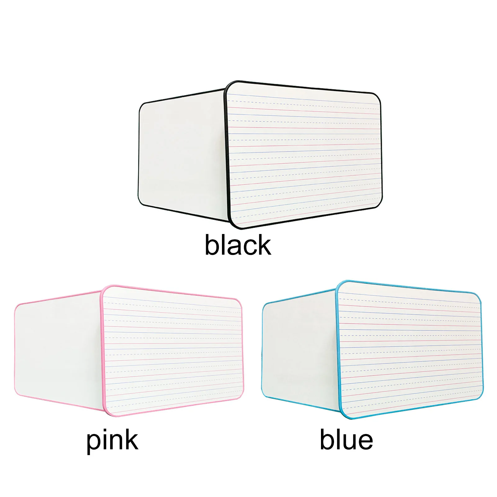 

3pcs/set For Kids Small Lined Dry Erase Board Double Sided Writing Home School Graffiti With Markers Eraser Student Portable