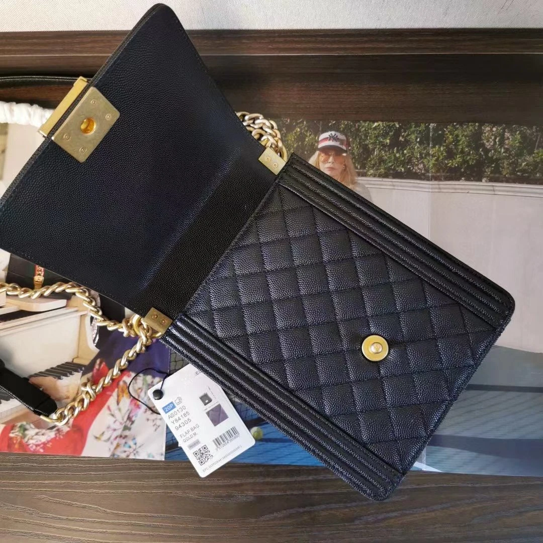 

2021 luxury classic ladies plaid caviar leather shoulder bag fashion brand caviar leather shoulder bag