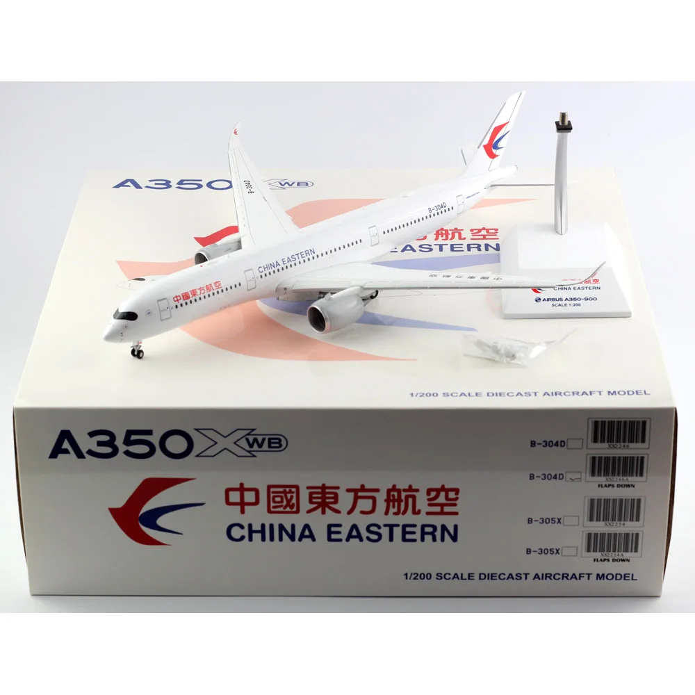 

1:200 Alloy Collectible Plane JC Wings XX2246A China Eastern "Skyteam" Airbus A350-900 Diecast Aircraft Model B-304N Flap Down