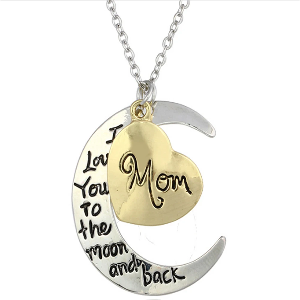 Бренд Винтаж я люблю тебя до Луны и обратно семья кулон ожерелье короткая цепочка