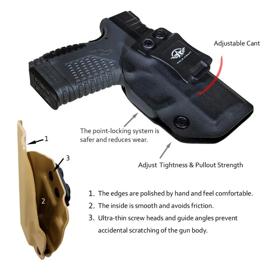 B.B.F Make IWB KYDEX кобура подходит: Спрингфилд XD-S 3 &quot9 мм/. 40 S &amp W/. 45ACP кобуры пистолет
