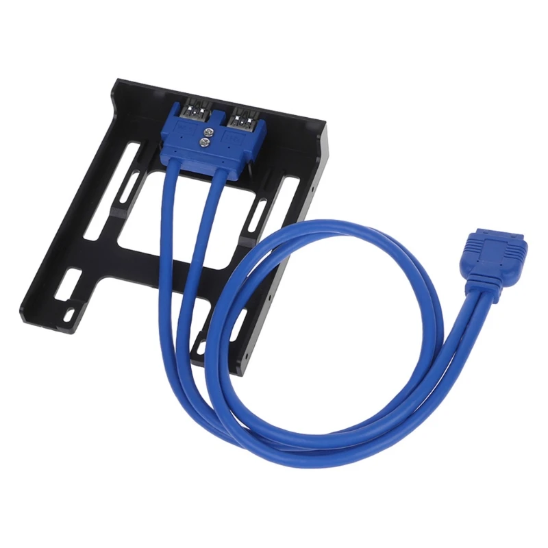 

2021 New 20 Pin 3.5" Floppy Bay Front Panel 2 Ports USB 3.0 Expansion Adapter Connector