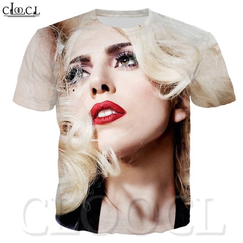 Новейшая футболка для мужчин/женщин с 3d принтом Singer Lady Gaga Повседневная коротким