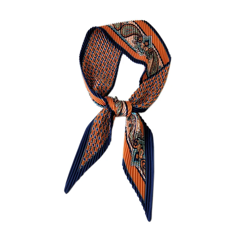 Шифоновый Шелковый маленький шарф шейный платок милый хиджаб из саржевого шелка