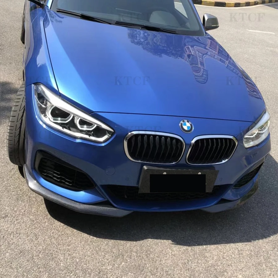 For BMW 1 Series F20 M Sport M135i M140i Hatchback 2016 - 2018 Front Lip Splitters Carbon Fiber Head Chin Trim Covers spoiler | Автомобили