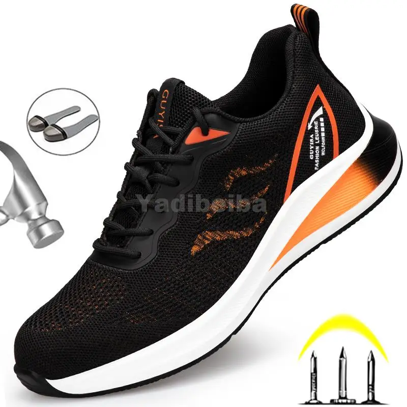 

Safety Shoes for Men Women Steel Toe Sneaker Work Shoes Lightweight Breathable Industrial Construction Shoes Safety Work Boots