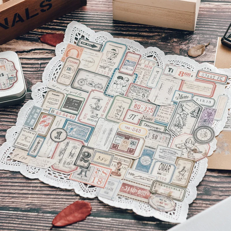 

KLJUYP 90pcs Paper Stickers for Scrapbooking DIY Projects Junk Journal Card Making Crafts