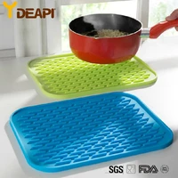 ydeapi food grade multifunction silicone coaster non slip silicone heat resistant mat coaster cushion placemat pot holder