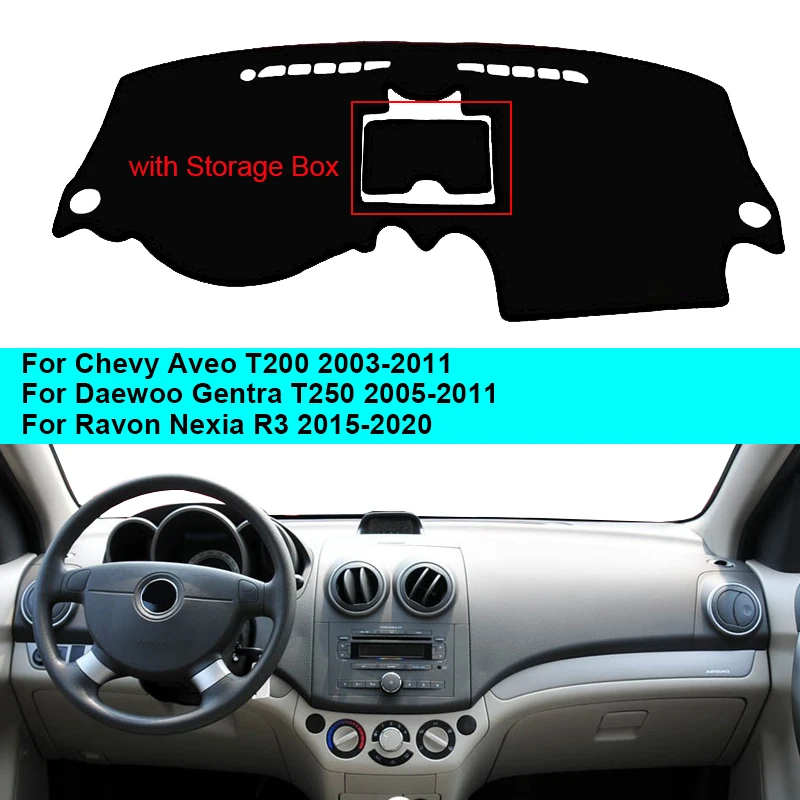 

Car Inner Dashboard Cover Dash Mat For Chevrolet Chevy Aveo T200 2003-2011 Daewoo Gentra T250 2005-2011 Ravon Nexia R3 2015-2020