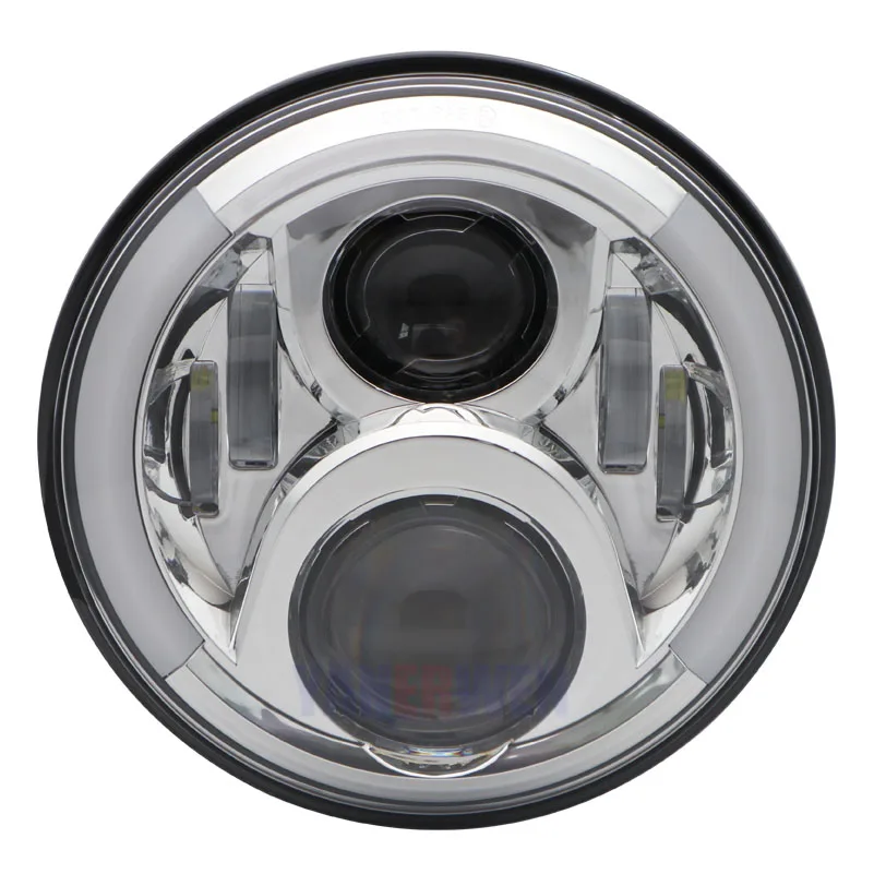 2 шт. 7 дюймов круглые светодиодные фары высокий низкий пучок DC12v 24v для джипа Wrangler