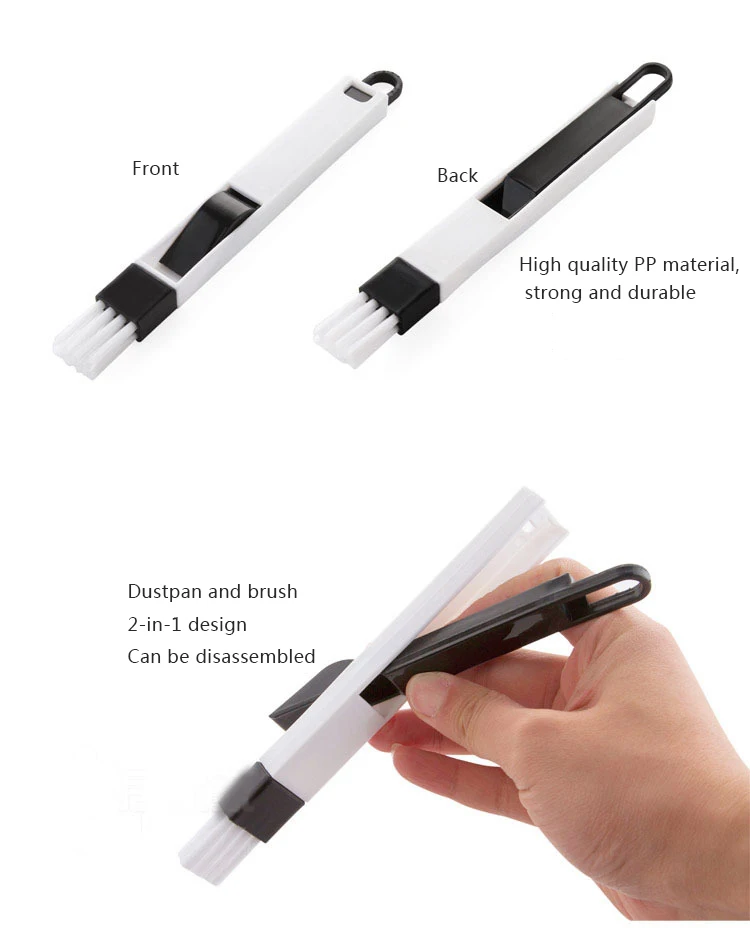 Много функциональная 2 в 1 окна паз щеточка для чистки двери с выдвижными ящиками