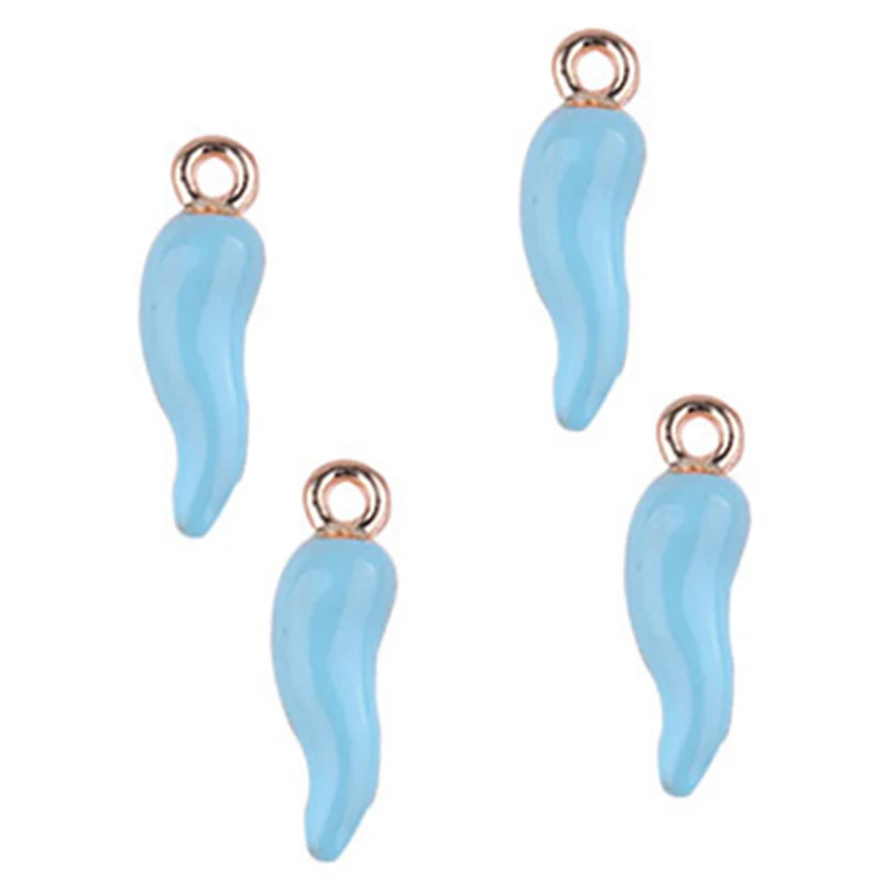 10 шт./лот красный Детский итальянский рожок из нержавеющей стали талисман DIY