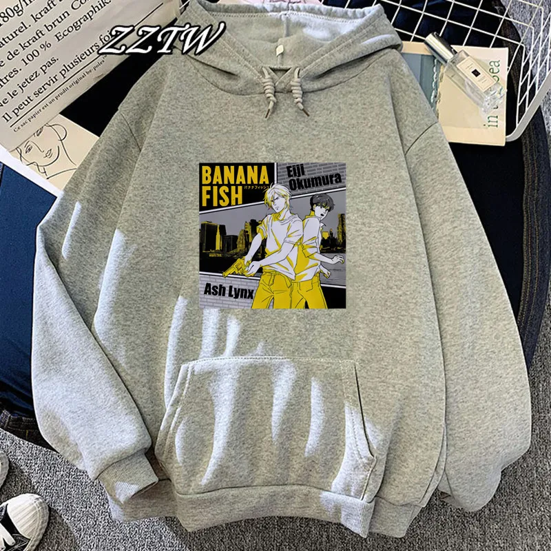 

Women Manga Streetwear Hoodie Hoodie Japan Anime Banana Fish Hoodie Casual Long Sleeve Hoodie Homme Hip Hop Tops graphic Hoodie