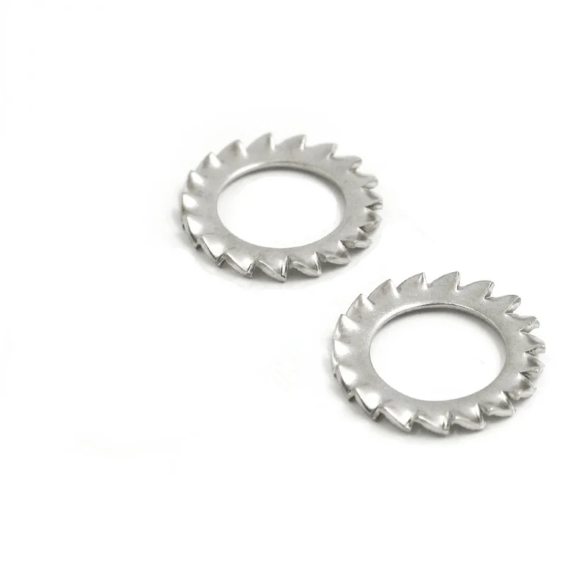 

50/100X M2.5 M3 M4 M5 M6 M8 M10 M12 GB862.1 DIN6798A A2 304 Stainless Steel External Toothed Serrated Lock Washer Gasket