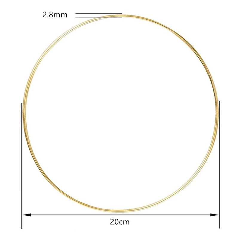 

4 Pack 2 Sizes Metal Floral Hoop Wreath Macrame Gold Hoop Rings for DIY Crafts Dream Catchers Floral Macrame Hoop