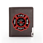 Классический пожарный из искусственной кожи для мужчин и женщин, короткий кошелек для удостоверения личности, кредитных карт