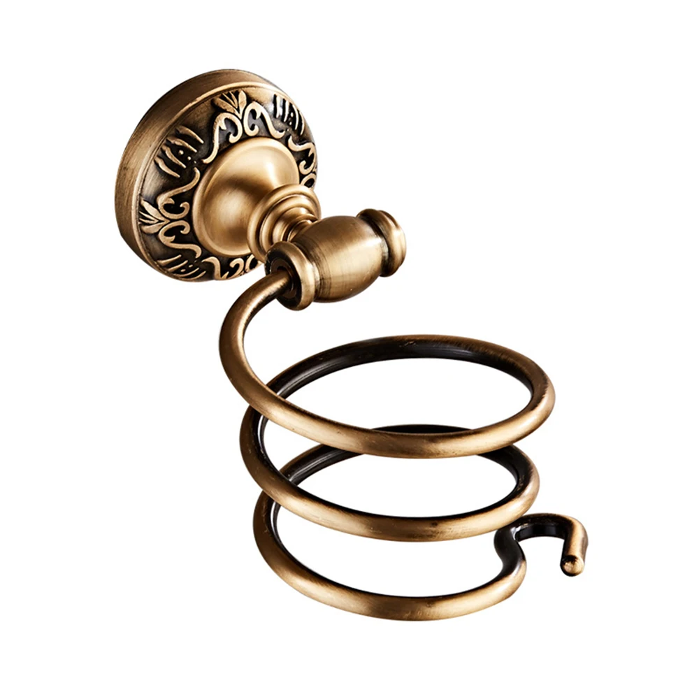 

Антикоррозийный винтажный алюминиевый держатель для фена, выпрямитель для волос, настенный органайзер, полка для ванной комнаты