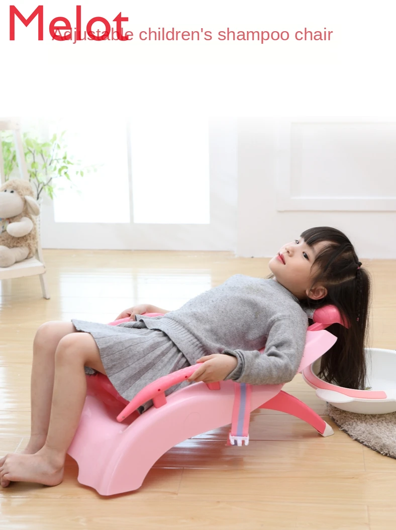 

Children's Shampoo Hair Washing Recliner Baby Foldable Shampoo Chair Medium and Large Children Infant Boys and Girls